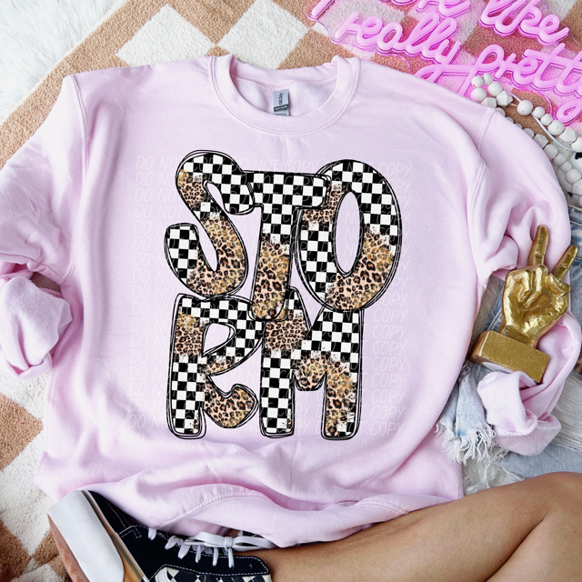 Leopard Checker School Spirit R-Z DTF Print