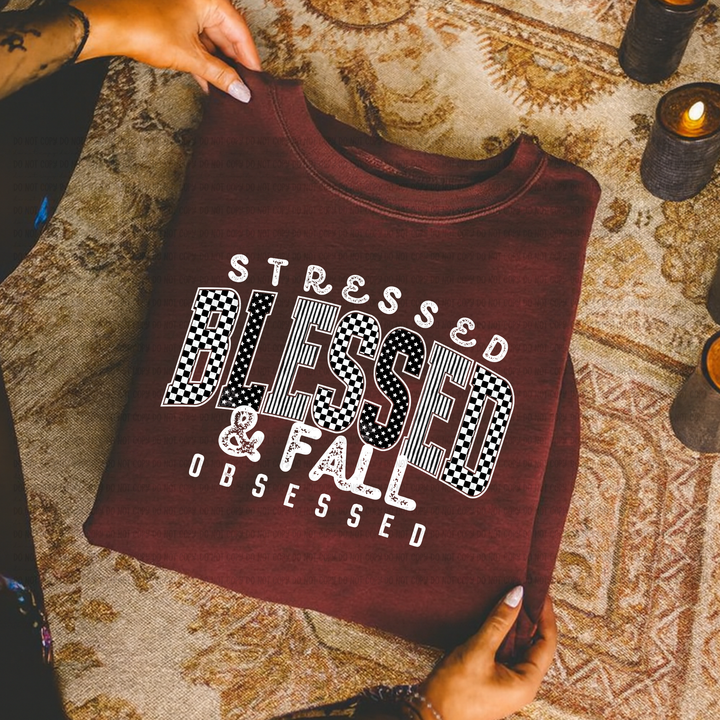 Stressed Blessed Fall DTF Print