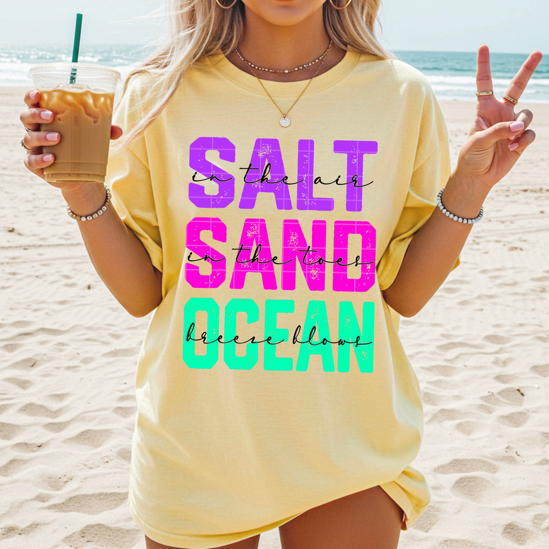 Salt Sand Ocean DTF Print
