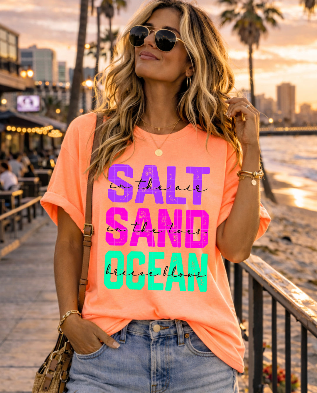 Salt Sand Ocean DTF Print