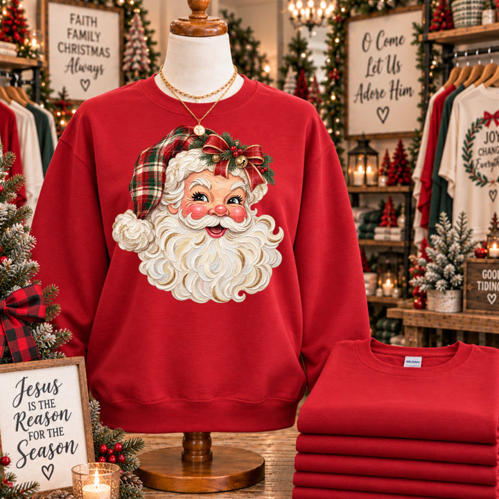 Santa Head DTF Print