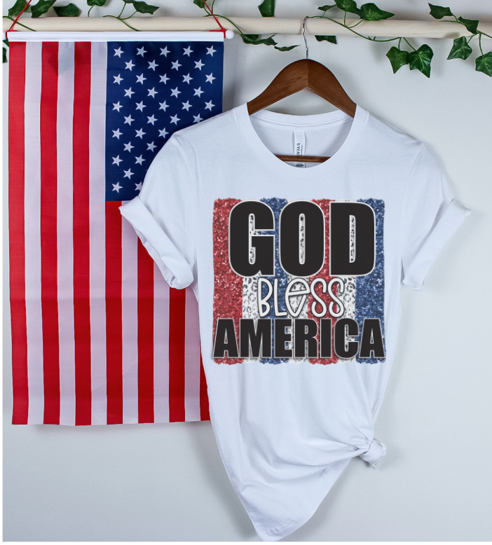 God Bless America DTF Print