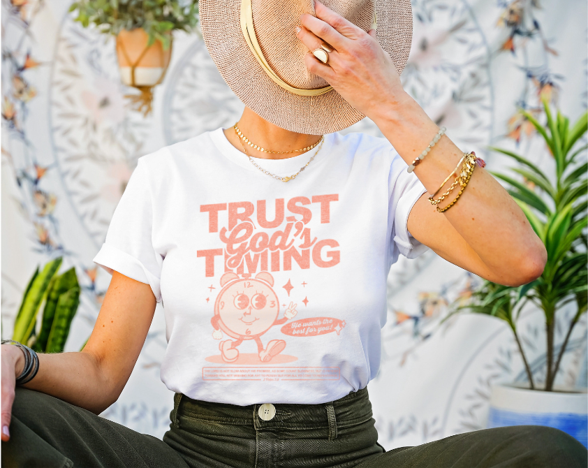 Trust Gods Timing DTF Print