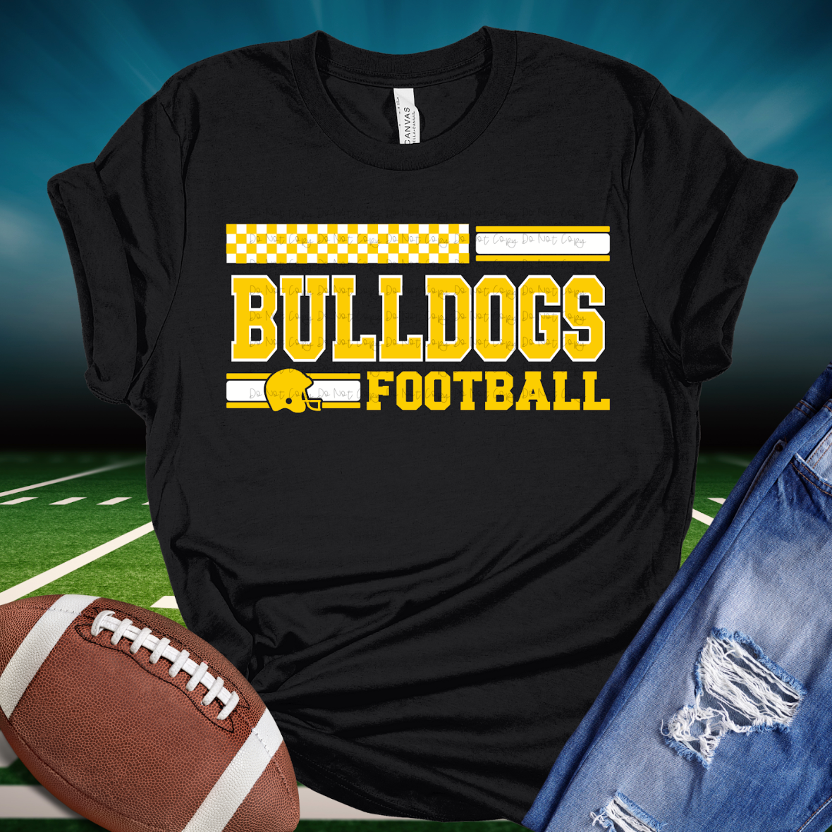 Bulldogs Football DTF Print