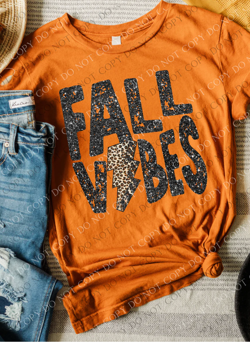 Fall Vibes Distressed DTF Print