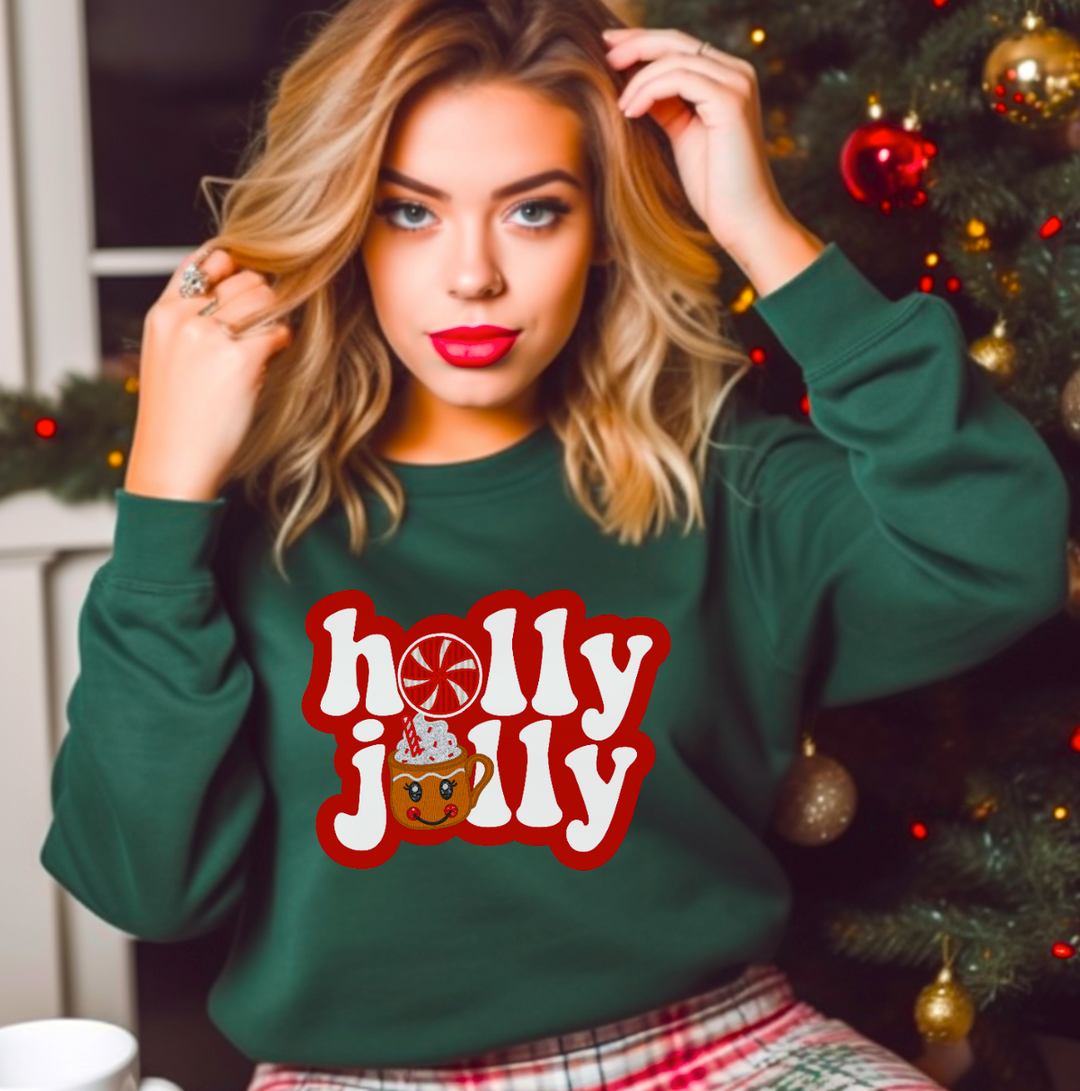 Holly Jolly (Red) DTF Prints