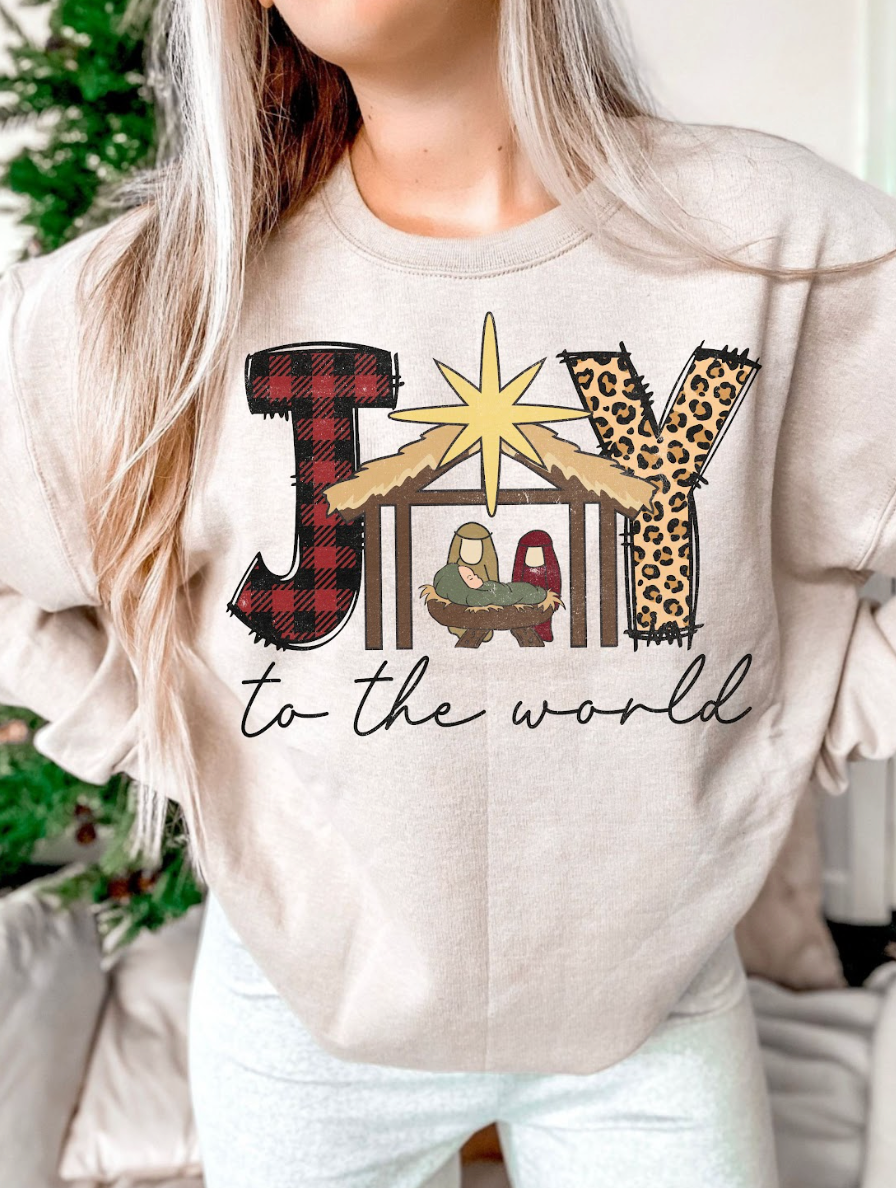 Joy to the World Religious DTF Print