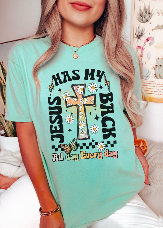 Jesus Has my Back DTF Print