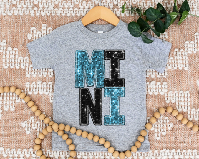 Mama and Mini Stacked Faux Glitter DTF Print