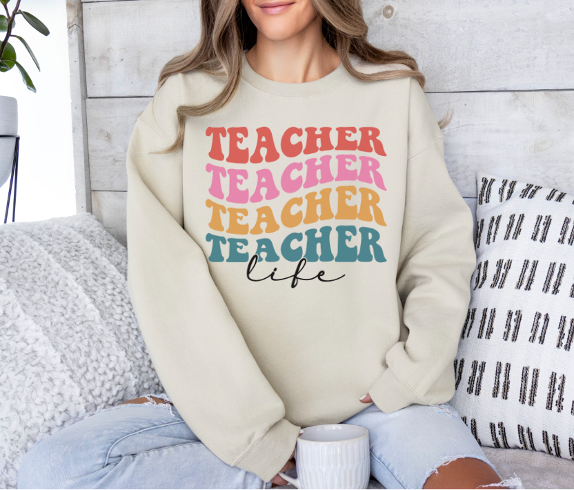 Teacher x4 Life DTF Print