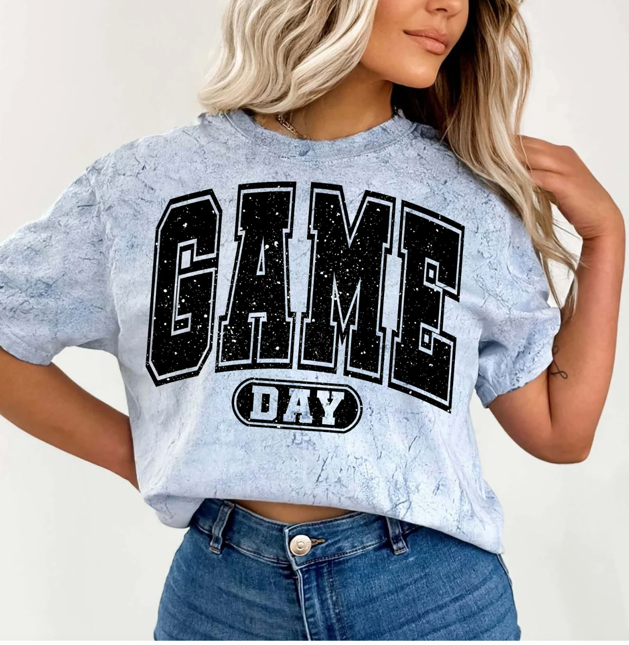 Game Day Faux Glitter DTF Print