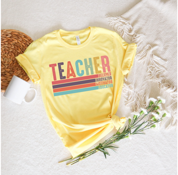 Teacher Stacked DTF Print