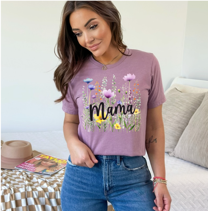 Mama Flowered DTF Print