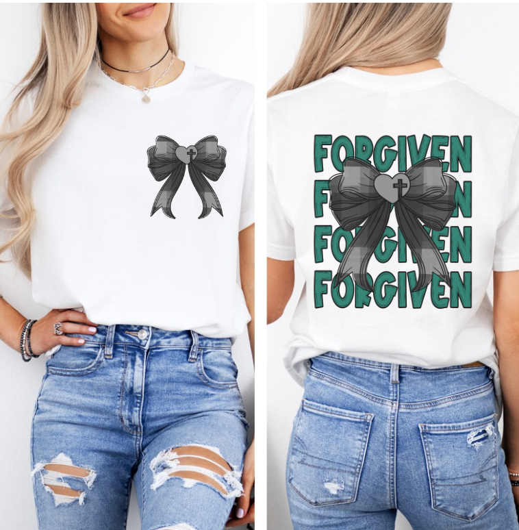 YESHUA Coquette Bow FRONT DTF Print