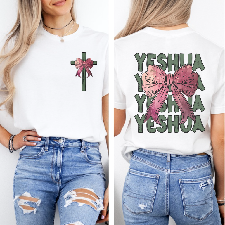 YESHUA Coquette Bow BACK DTF Print