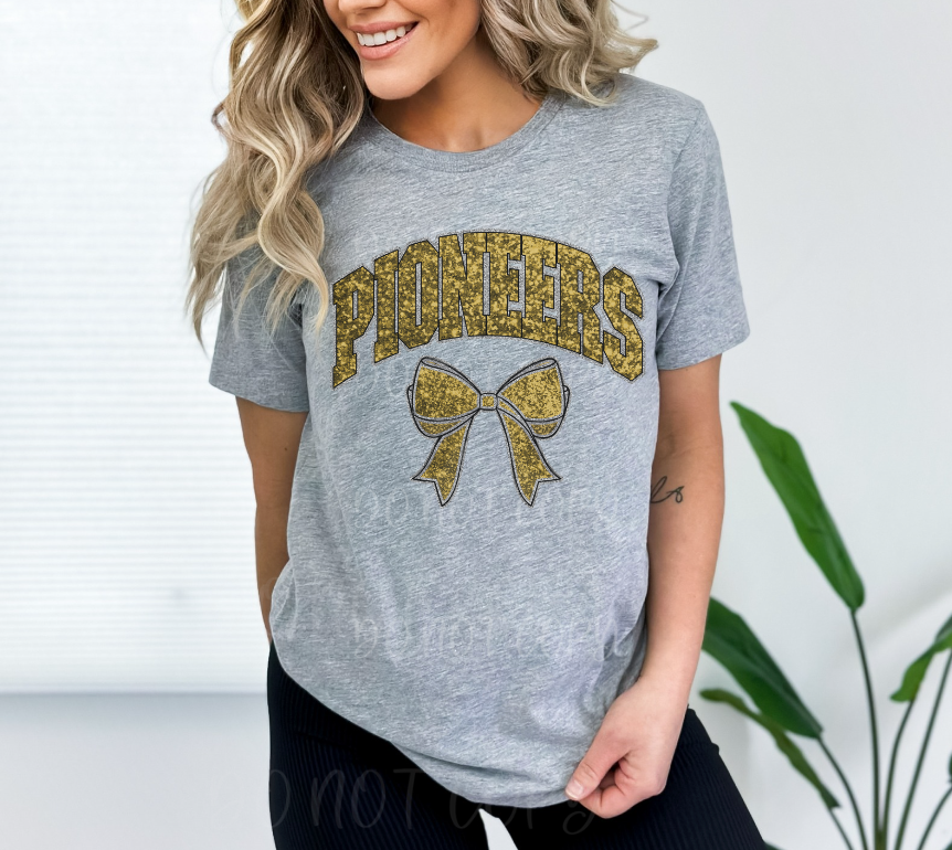 Collegiate Glitter Mascots DTF Print