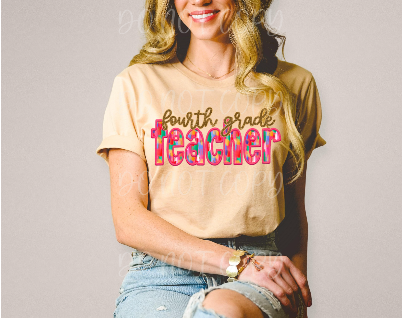 Teacher Grade Brushstroke DTF Print