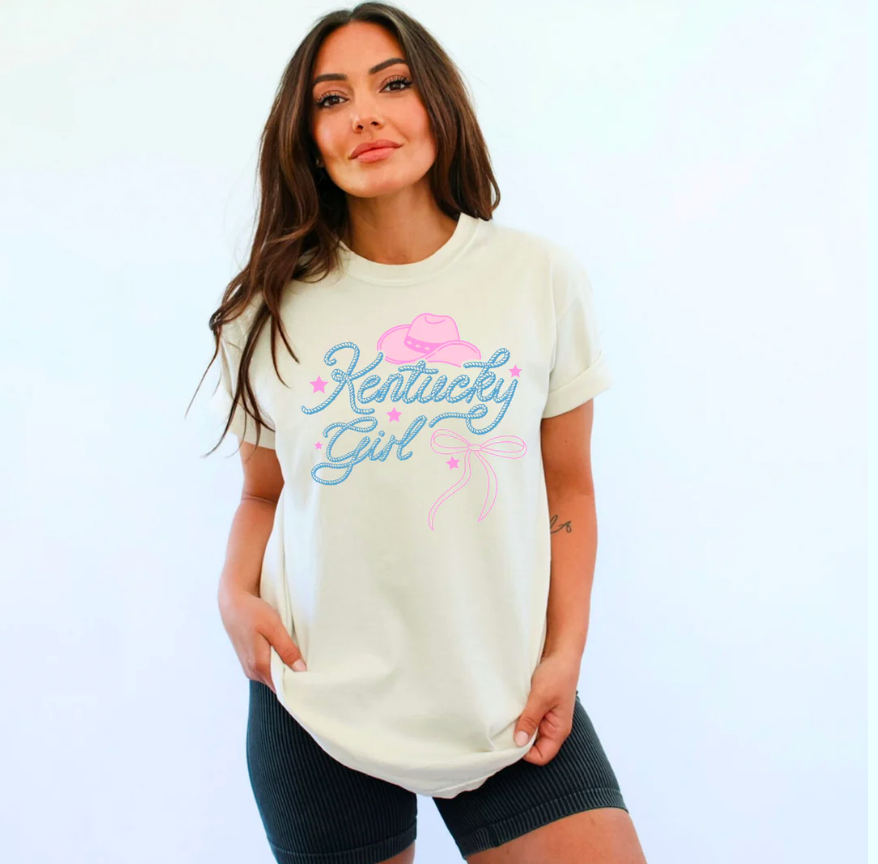 Kentucky Girl SOFT CREAM GILDAN SOFTSTYLE Printed Tee