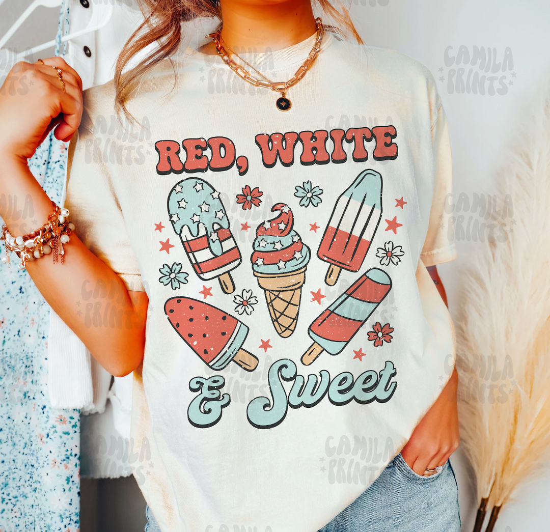 Red White and Sweet DTF Print