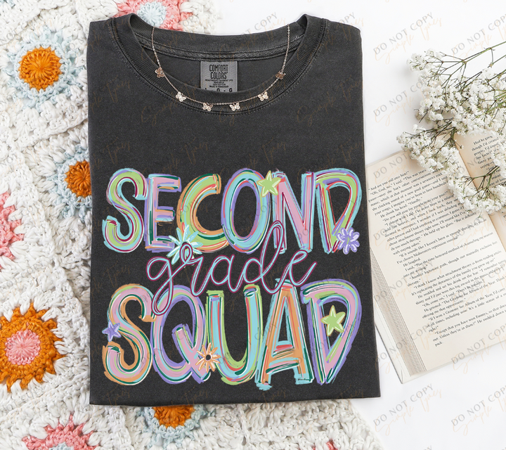 Back To School Squad Tilted Words DTF Print