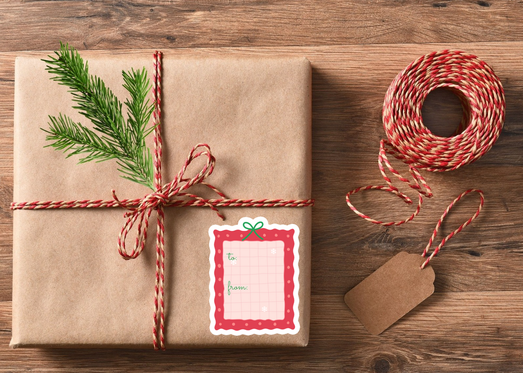 Pink and Preppy to and From Die Cut Stickers