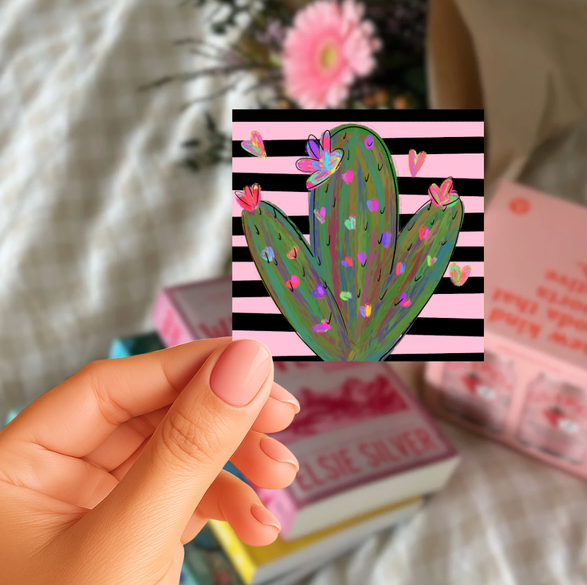 Painted Cactus Die Cut Stickers