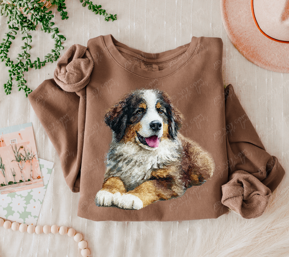 Needlepoint Pets DTF Print