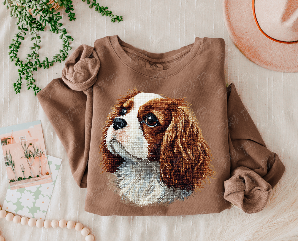 Needlepoint Pets DTF Print