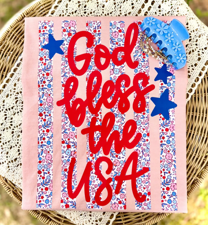 God Bless The USA DTF Print