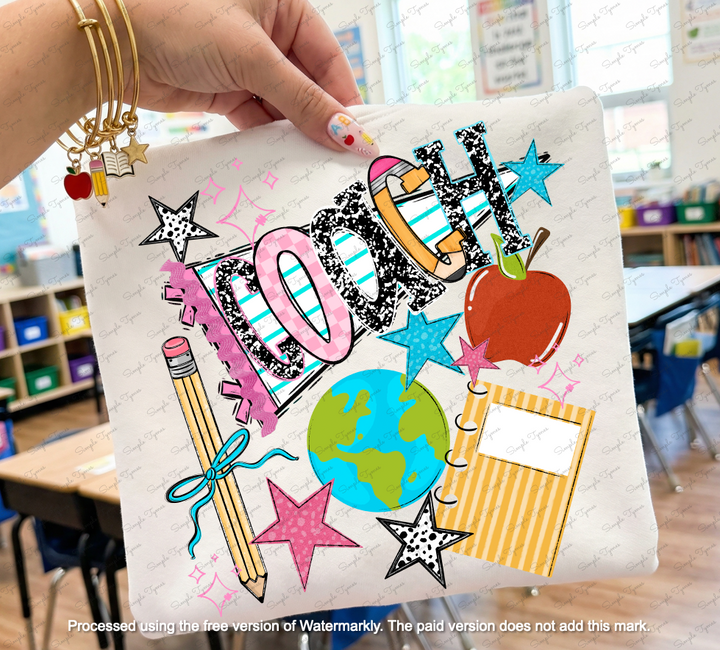 Back to School Name Pennant DTF Print