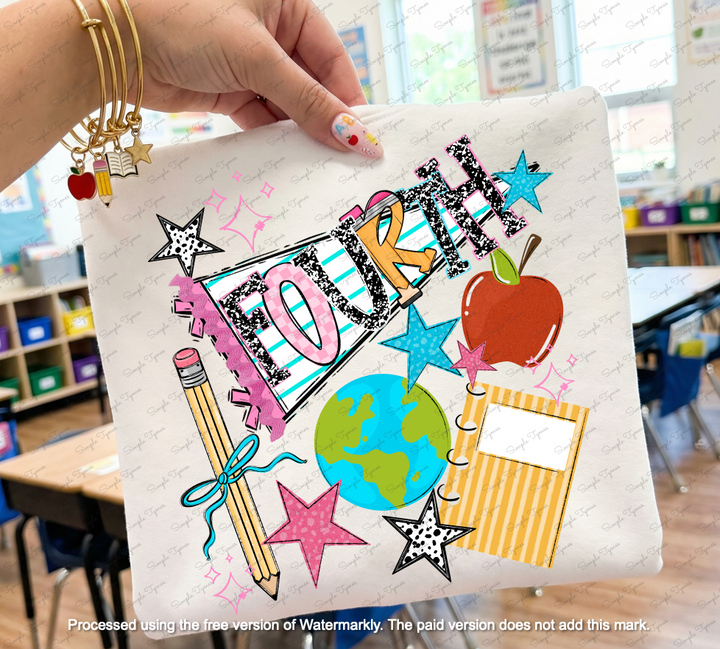 Back to School Name Pennant DTF Print