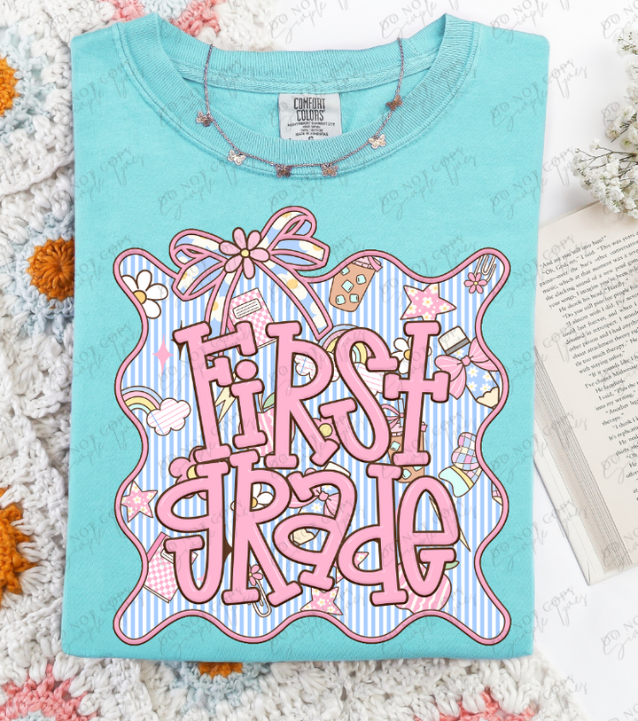 Seersucker Grade Frames Grade Levels Back Print ONLY DTF Print