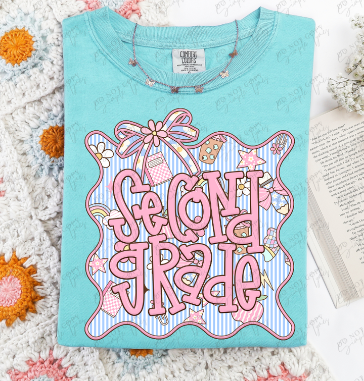 Seersucker Grade Frames Grade Levels Back Print ONLY DTF Print