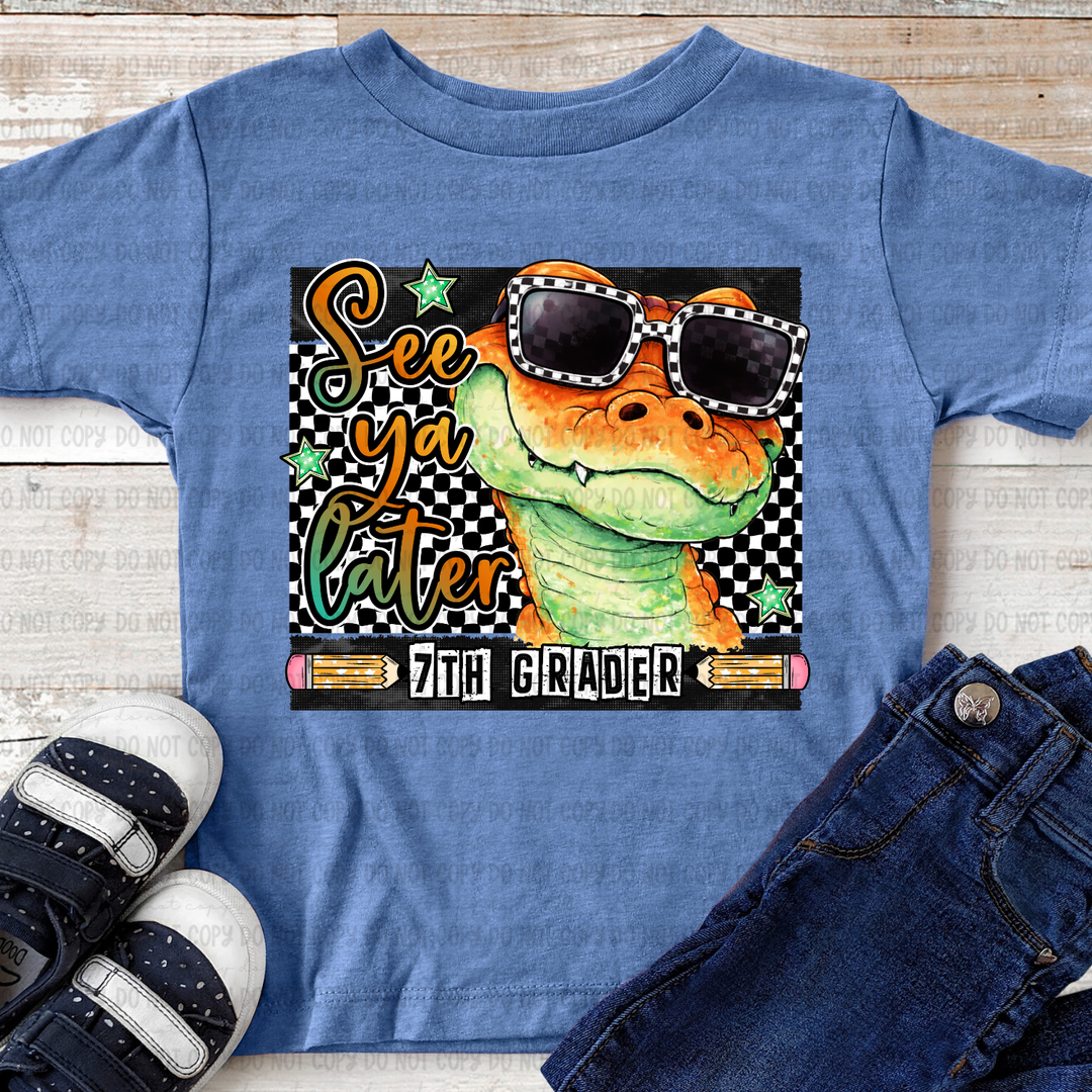 See You Later Gator Orange DTF Print