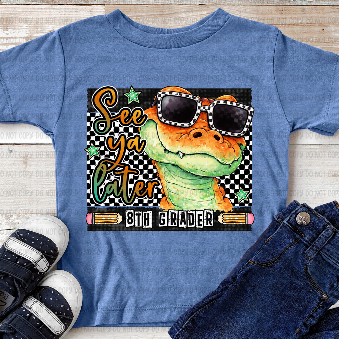 See You Later Gator Orange DTF Print