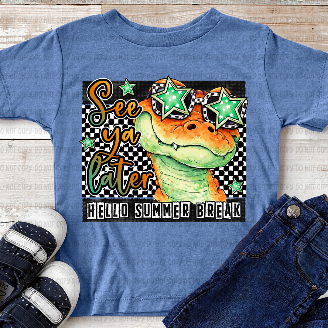 See You Later Gator Orange DTF Print