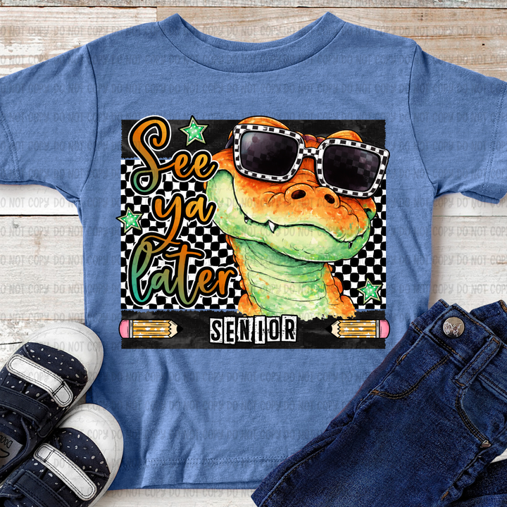 See You Later Gator Orange DTF Print