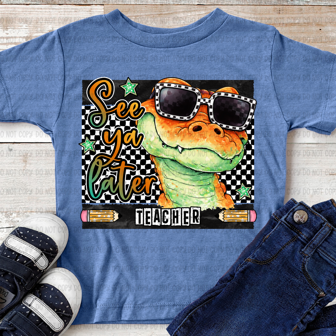 See You Later Gator Orange DTF Print