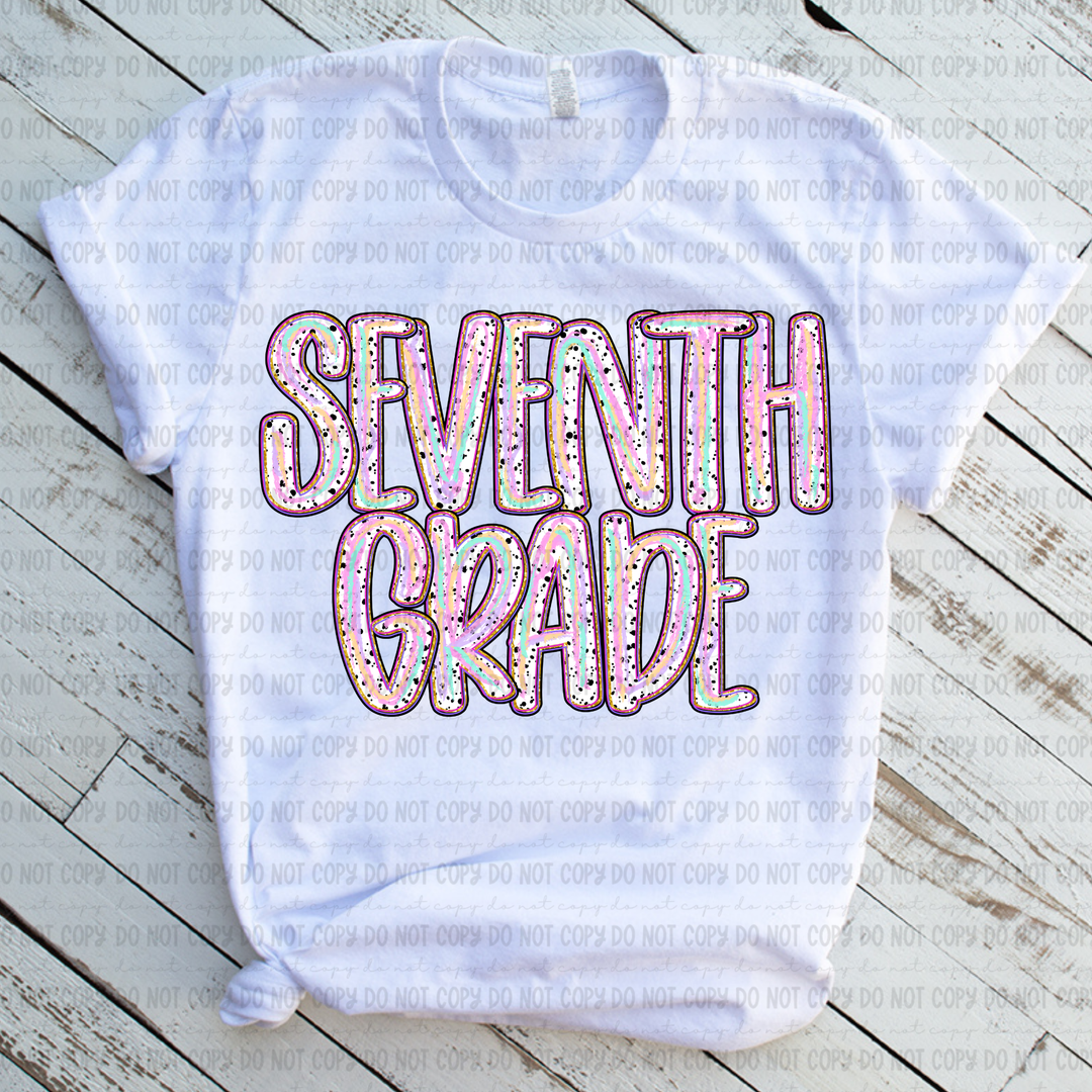 Color Dotted Grade Levels DTF Print