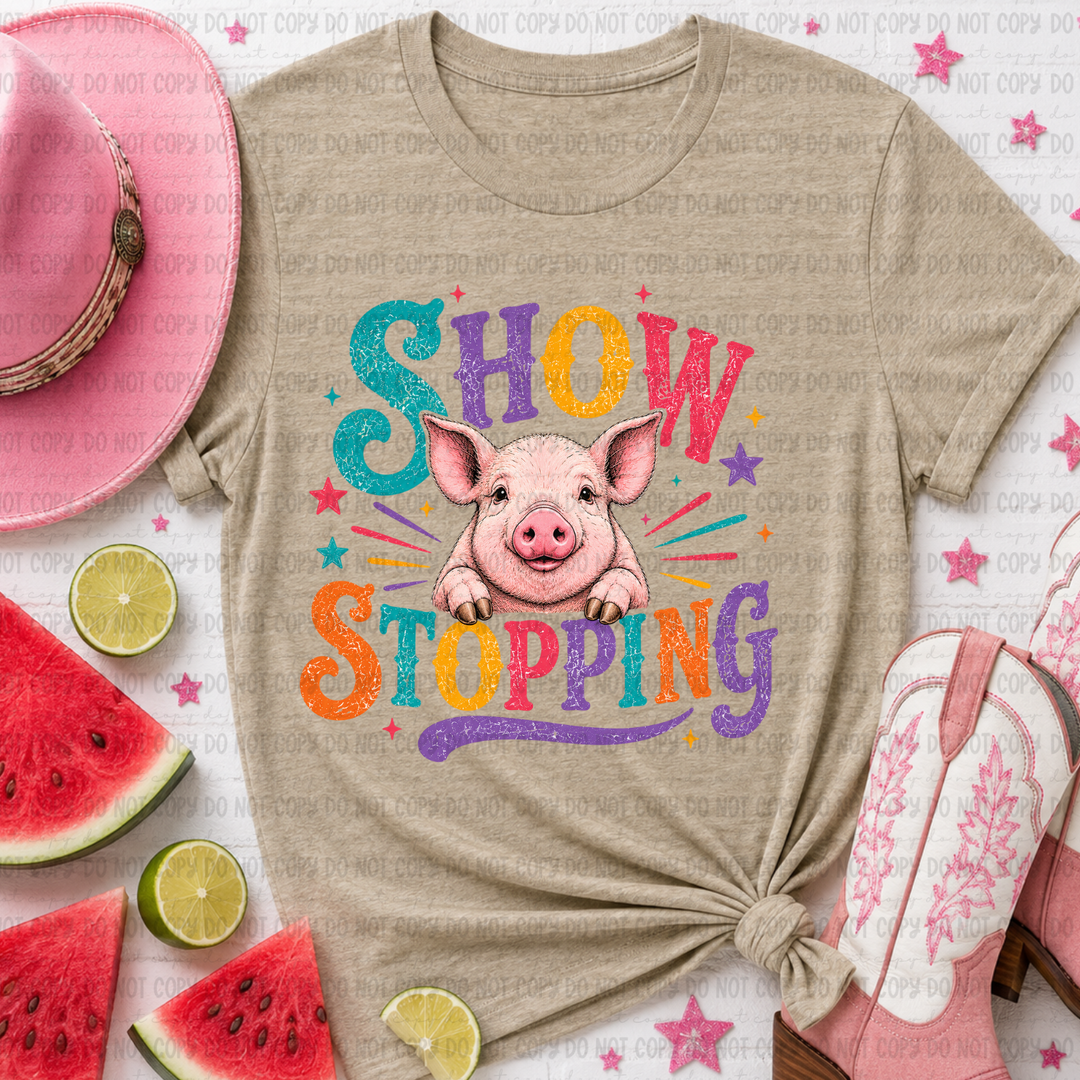 Show Stopping Pig DTF Print