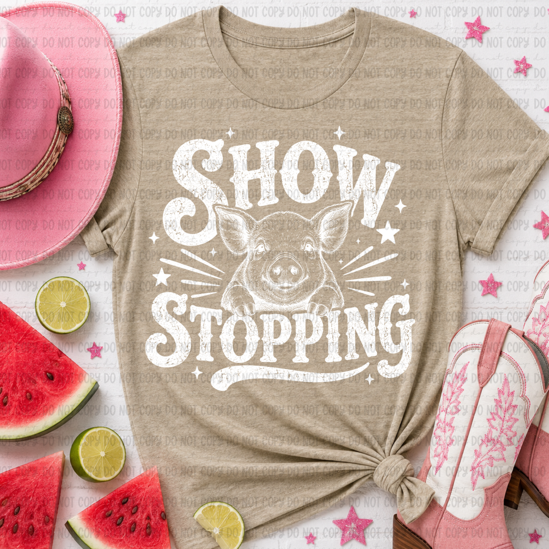 Show Stopping Pig DTF Print