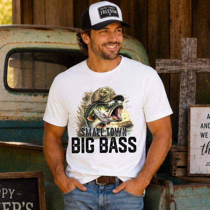 Small Town Big Bass DTF Print