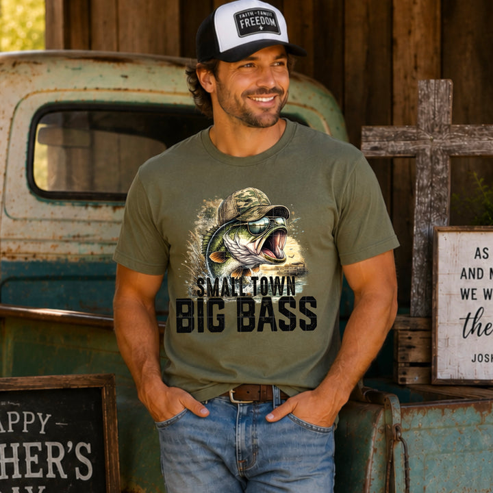 Small Town Big Bass DTF Print