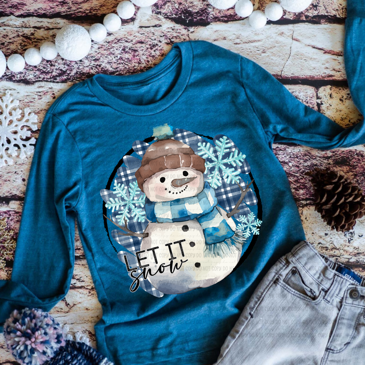 Snowman Let it Snow DTF Print