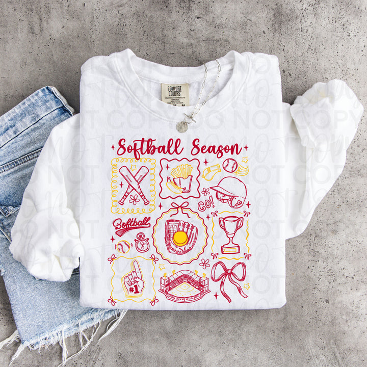 Softball Season DTF Print