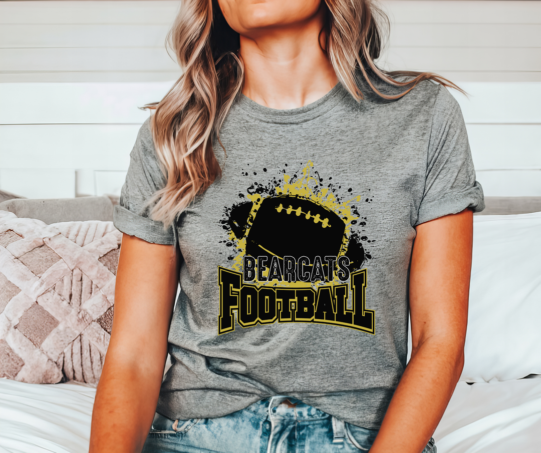 Bearcats Splatter Football DTF Print