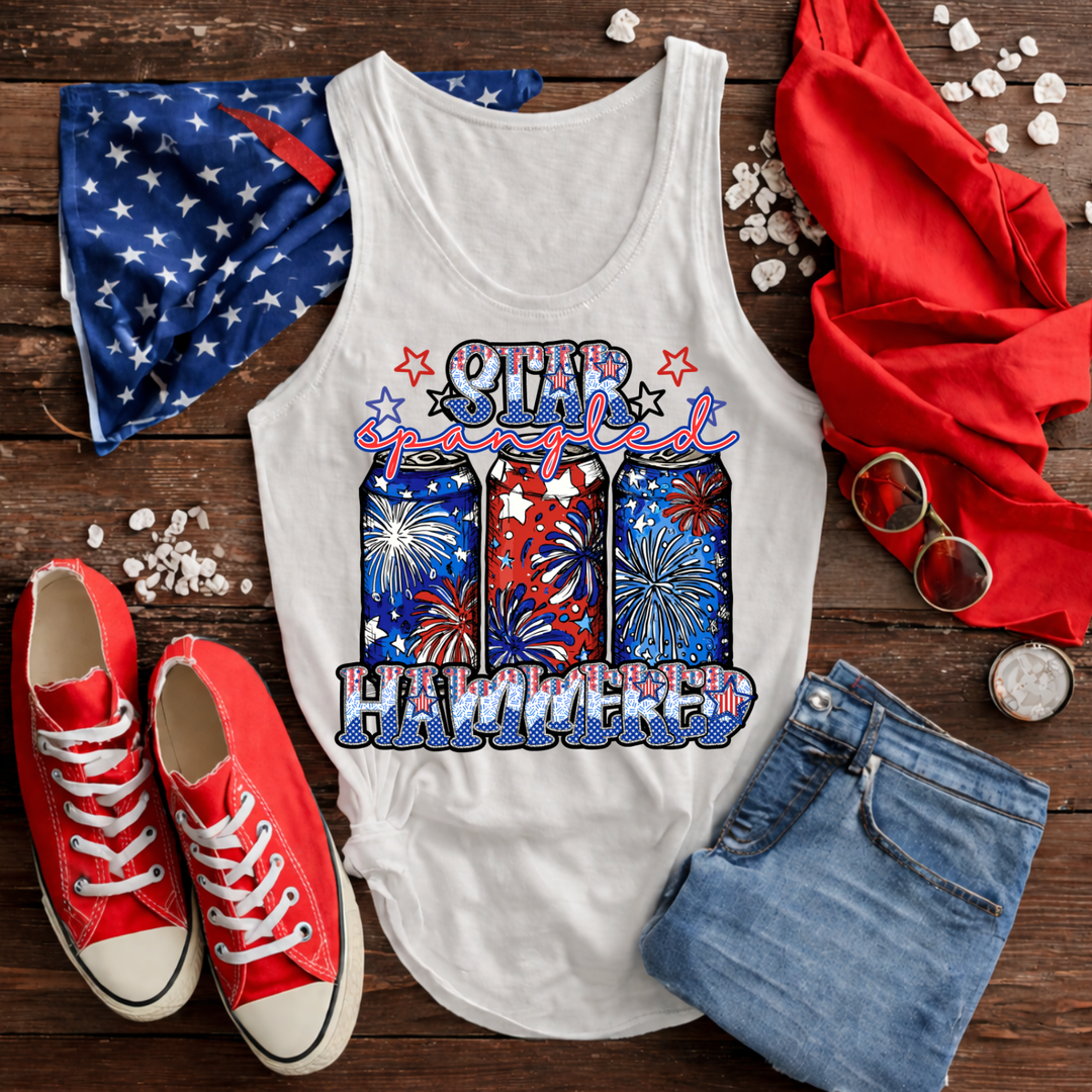 Star Spangles Hammered DTF Print