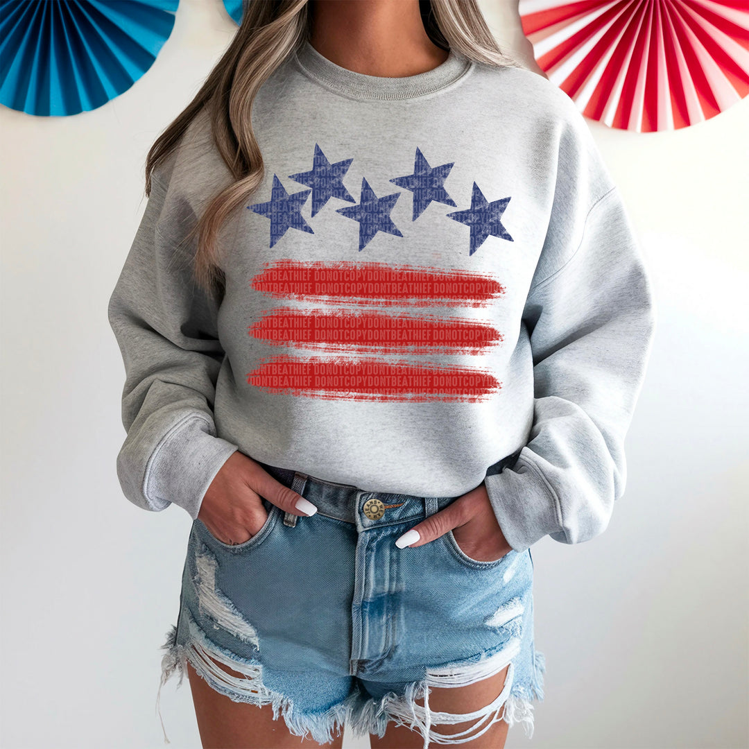 Stars Stripes DTF Print