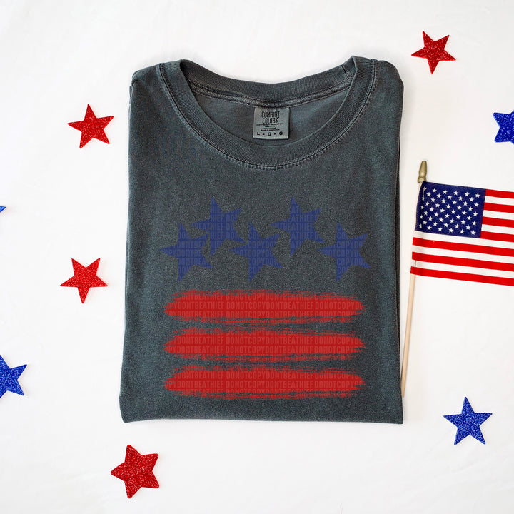 Stars Stripes DTF Print