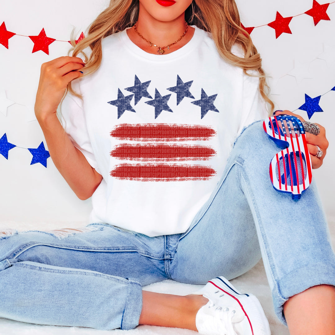 Stars Stripes DTF Print